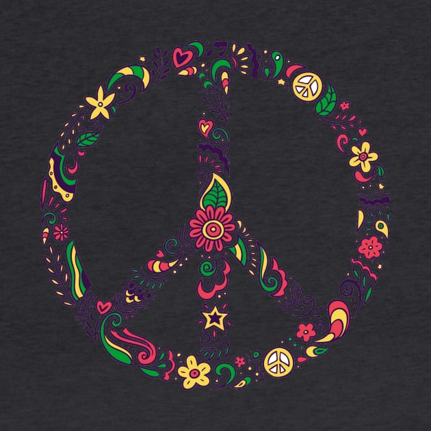 Floral Peace Sign by ShineYourLight